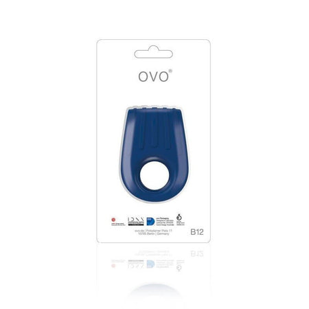 Ovo B12 Blu anello fallico vibrante