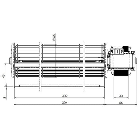Ventola tangenziale TRIAL THS30B5-033 stufe a pellet 14706092