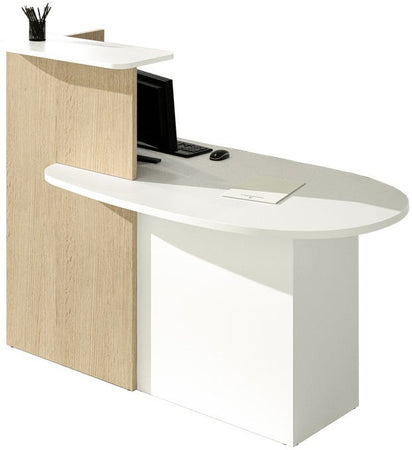 Reception stondata con struttura in nobilitato verniciato cm. 142,5x83x117h