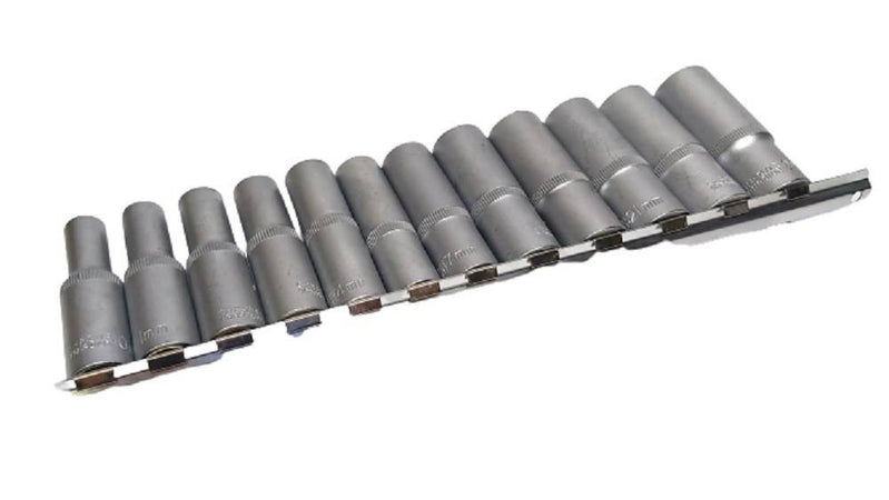 Set Di Chiavi Bussola Lunghe Da 1/2 Chrome Vanadium 10 A 24 Mm 12 Pezzi Mr70253