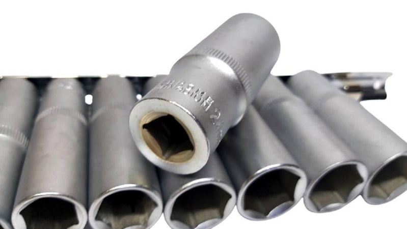 Set Di Chiavi Bussola Lunghe Da 1/2 Chrome Vanadium 10 A 24 Mm 12 Pezzi Mr70253