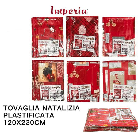 Tovaglia Copritavolo Natale Plastificata Antimacchia Varie Fantasie Mis. 120X230