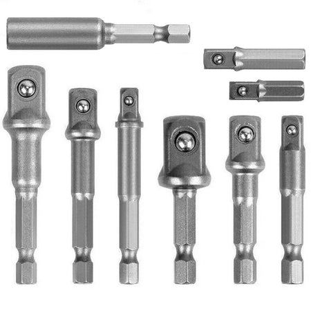Set 9 Pz Adattatori Per Bussola 1/4" 3/8" 1/2" Per Avvitatore Trapano Sdy-96032