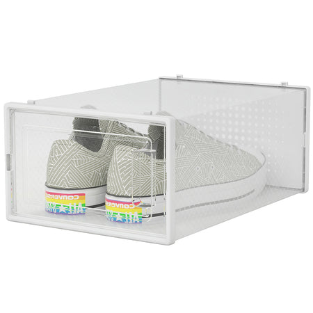 Kit 12 Scatole Portascarpe Impilabili Salvaspazio 33,5x23x14,5 cm Ventilate Multiuso