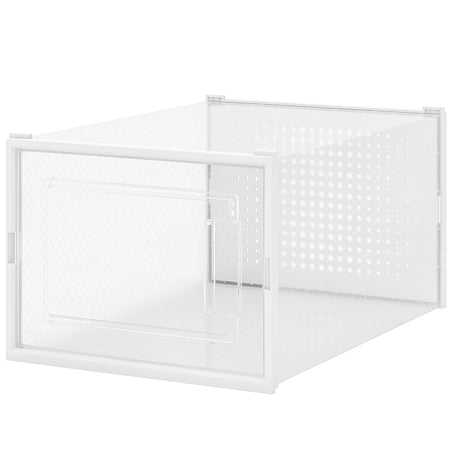 Kit 6 Scatole Portascarpe Impilabili Salvaspazio 35x25x19 cm Ventilate Multiuso