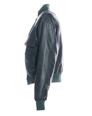 Lisa - Bomber Donna Verde in vera pelle