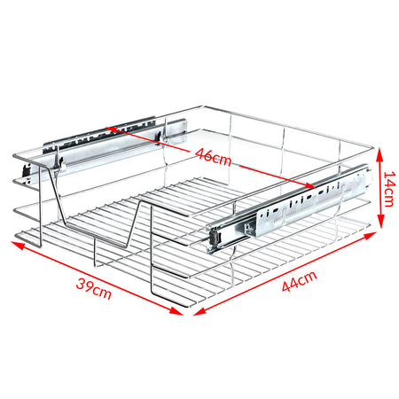 Cassetto Telescopico Cucina 50cm Cestello Acciaio Estraibile Organizer Salvaspazio