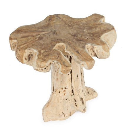 Tavolino "Kavir" struttura in radici di teak finitura naturale per interni