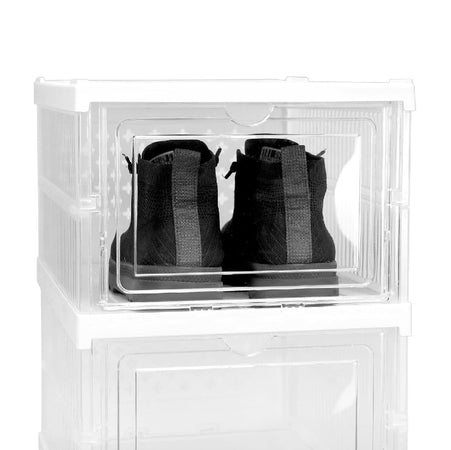 Kit 6 Scatole Portascarpe Impilabili Salvaspazio 34.5x25.5 H105 cm Ventilate Multiuso