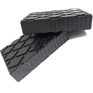 Set 2 Pezzi Tamponi Di Gomma Per Ponti Sollevatori Tampone 16 X 12 X 3.5 Cm