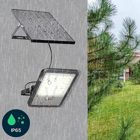 Faro Solare Led 120 W Ip65 Sensore Crepuscolare Faretto Dimmerabile Telecomando