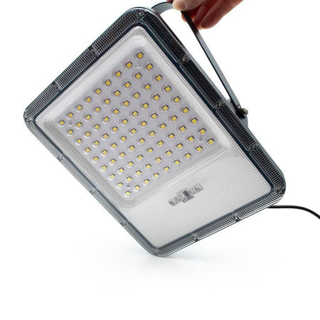 Faro Solare Led 120 W Ip65 Sensore Crepuscolare Faretto Dimmerabile Telecomando