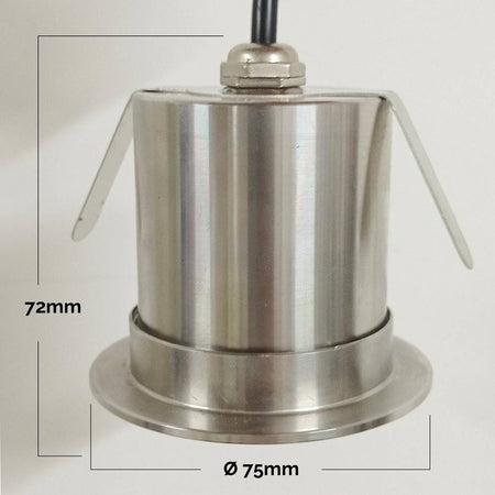 Faretto Led 24v Rgbw Calpestabile Incasso 65mm Ip68 Segnapassi 9 W Rgb 4000k Dmx