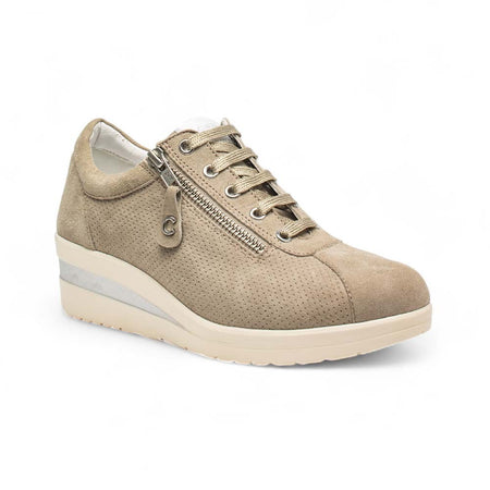 CINZIA SOFT Scarpa donna in camoscio beige IV119830 004
