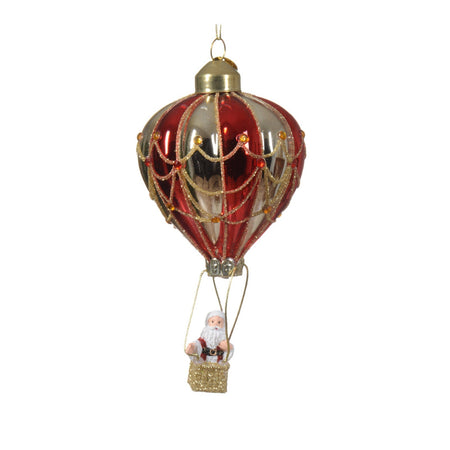 Pendaglio a forma di mongolfiera decorazione per albero di natale h 7,5 cm