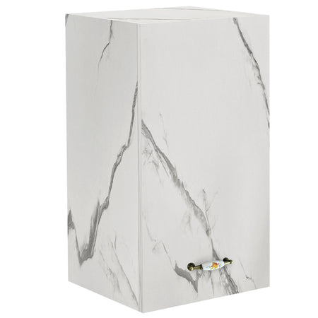 Mobile Cucina Pensile 1 Anta Componibile in Legno Colore Bianco Marmo 40x32 H72cm