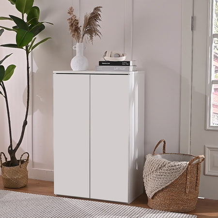 Scarpiera Salvaspazio con 2 Ante e 6 Ripiani in Legno 60x32H95cm Porta Scarpe