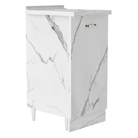 Mobile Cucina Componibile Base 1 anta Colore Bianco Marmo 40x50 H 85 cm