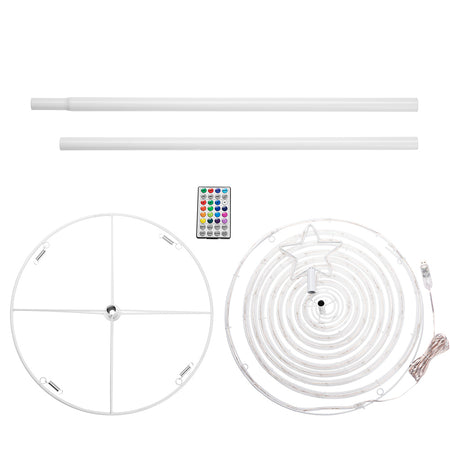 Albero di Natale Luminoso 150cm a Spirale con 100 luci Led Rgb e Telecomando