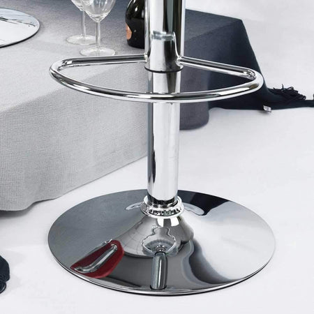 Set 2 Sgabelli Bar Cucina Girevoli Design Tappo Bottiglia Regolabili Silver Cromati