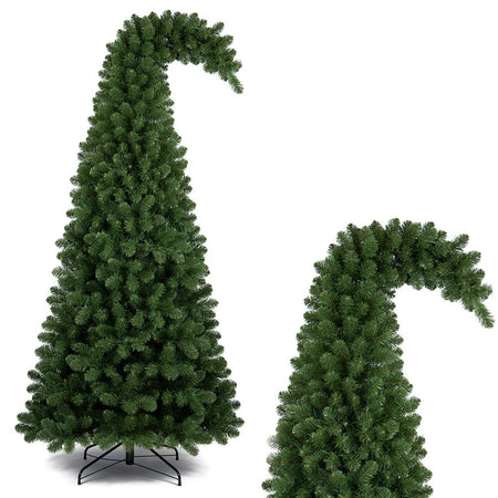 Albero di Natale Grumpy Verde Punta Ricurva 180cm Addobbo Natalizio 800 Punte