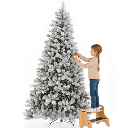 Albero di Natale Innevato Bianco Foltissimo 240cm 2050 Rami Pvc Ignifugo