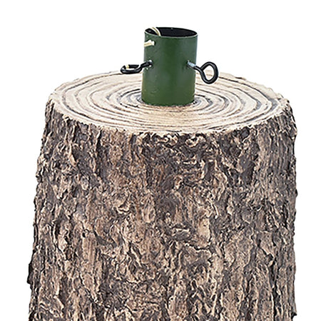 Base Supporto Albero di Natale Tronco Universale Resina Ferro Marrone H 33 cm
