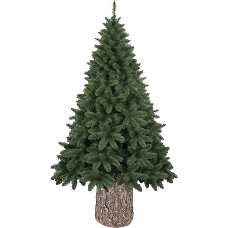 Base Supporto Albero di Natale Tronco Universale Resina Ferro Marrone H 33 cm