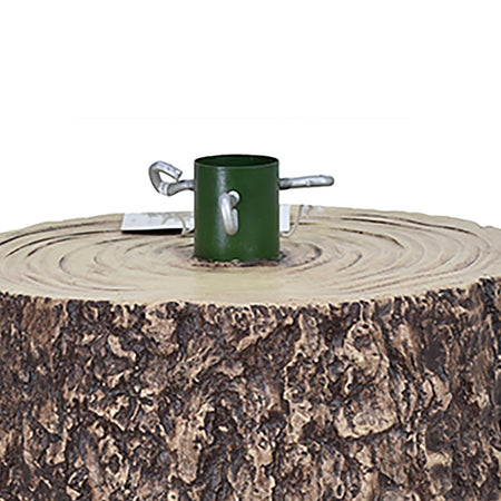 Base Supporto Albero di Natale Tronco Universale Resina Ferro Marrone H 41 cm