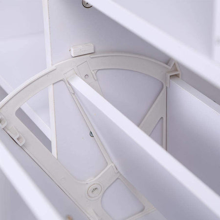 Scarpiera Doppia Profondità con Libreria 4 Ripiani Salvaspazio 102x25x98 cm Bianco