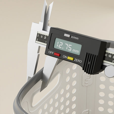 Portabiancheria con Ruote 60L Bianco Cassetti Separatori Anti Odore con Coperchio Rimovibile