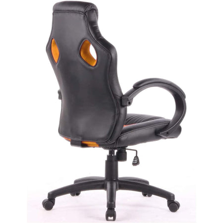 Sedia Poltrona Ufficio Direzionale Ruote Girevoli Sportiva Race Gaming Arancione