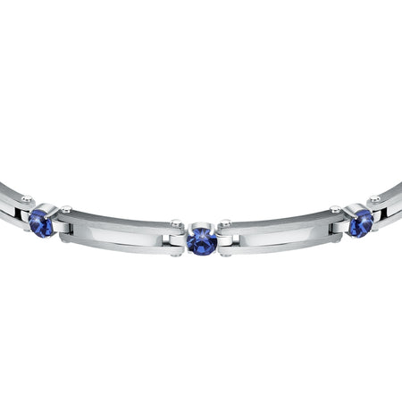 Bracciale MORELLATO uomo Motown acciaio / pietre blu