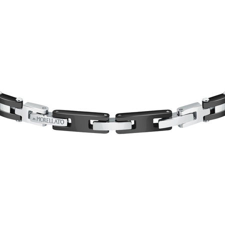 Bracciale MORELLATO uomo Motown acciaio / pietre nere