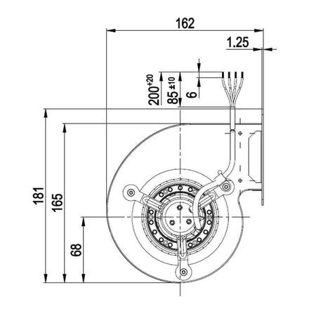 Ventilatore centrifugo D2E097-BI56-48 stufe a pellet 14706081