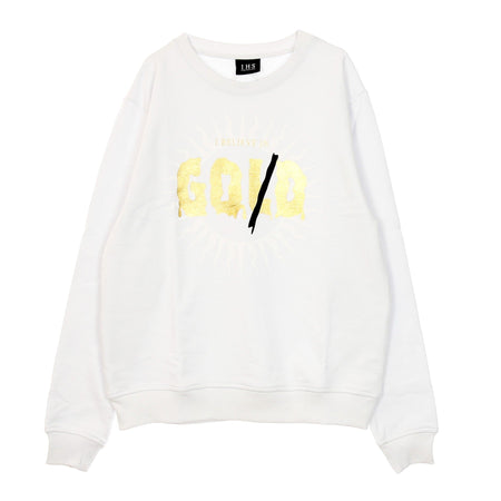 IHS Felpa Leggera Girocollo Uomo God Gold Sweatshirt White da uomo