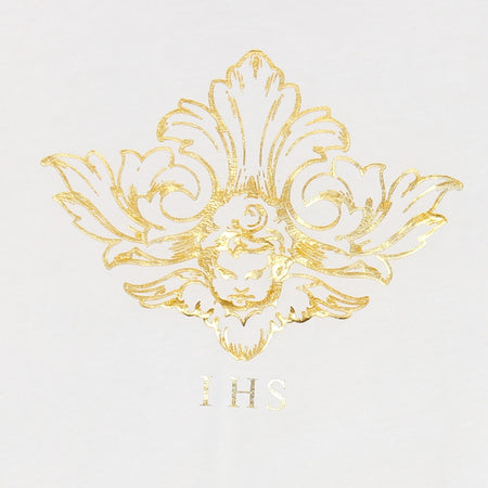 IHS Maglietta Uomo 3d Print Flames &angel Tee White da uomo