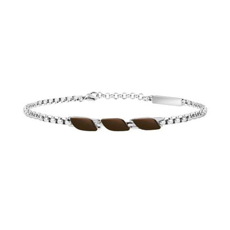 Bracciale MASERATI uomo Signature acciaio / marrone