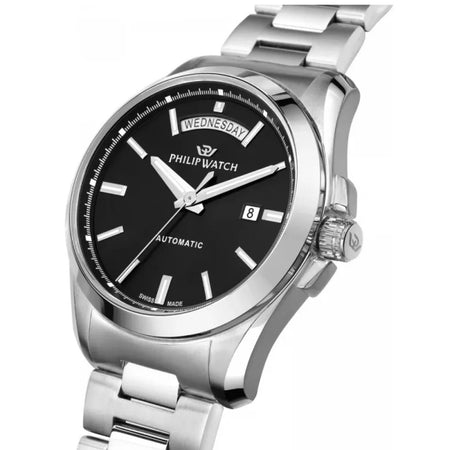 Orologio PHILIP WATCH uomo Amalfi Automatico day-date acciaio / nero