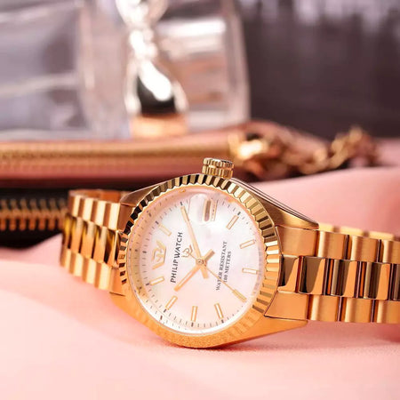 Orologio PHILIP WATCH donna Caribe data dorato / madreperla