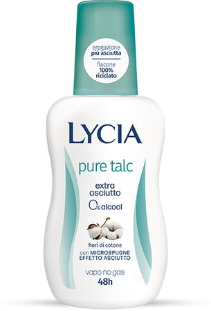 Lycia Pure Talc vapo no gas 48h extra asciutto Talco e Fiori di cotone 150ml