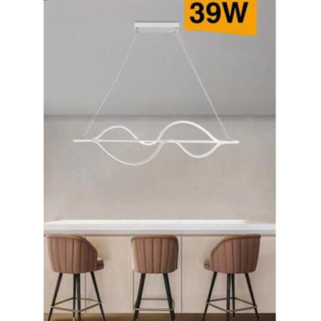 Lampadario Led A Sospensione 39 Watt Moderno Onde Luce 6500k 4000k 3000k B64-b