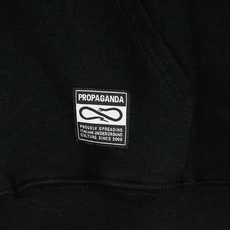 PROPAGANDA Felpa Leggera Cappuccio Zip Uomo Ribs Gradient Zip Hoodie Black da uomo