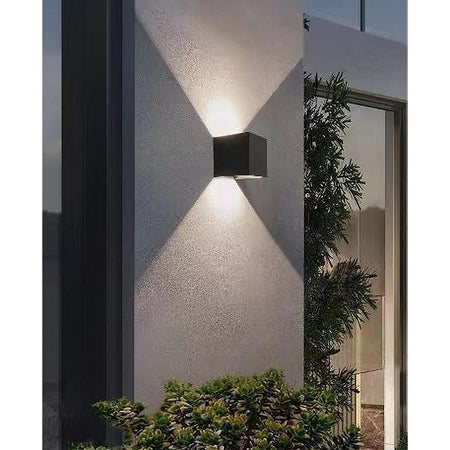 Applique Da Parete Nero 22 Watt Per Esterno Doppia Emissione Luminosa Ip65 Es66