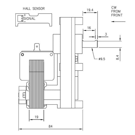 Motoriduttore Mellor FB1344 stufe a pellet 14702026