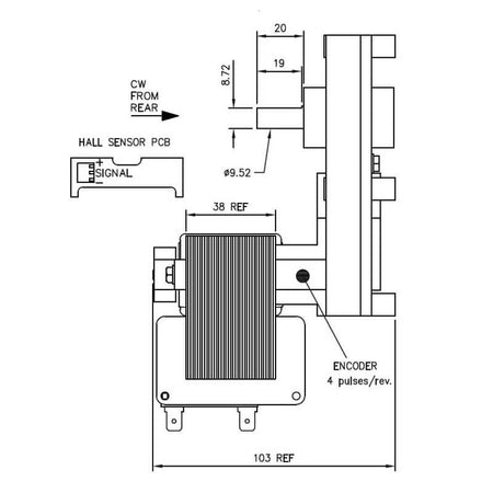 Motoriduttore Mellor FB1365 stufe a pellet 14702032