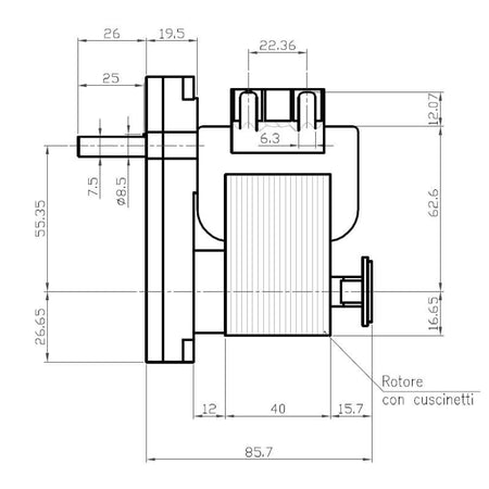 Motoriduttore Kenta K9117304 stufe a pellet 14702064