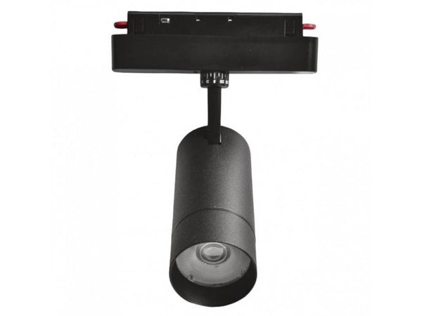 Faretto Led 24w Nero Magnetico Per Binario Monofase 48v Luce 4000k 3000k Cob-24w