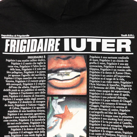 IUTER Felpa Leggera Cappuccio Uomo Pola Hoodie X Frigidaire Black da uomo