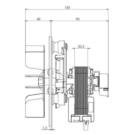 Estrattore fumi TRIAL CAF12Y-003S stufe a pellet 14706140